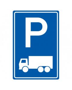 Verkeersbord E08b, Parkeergelegenheid alleen bestemd voor vrachtauto's