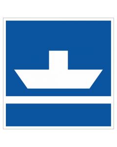 Scheepvaartbord E.4a / Niet vrijvarende veerpont