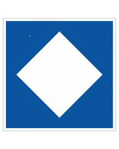 Scheepvaartbord E.5.12 / Toestemming ligplaats te nemen (ankeren en meren) uitsluitend voor schepen — zowel duwvaart als andere schepen dan duwvaart — die geen blauwe kegels of lichten behoeven te voeren, aan de zijde van de vaarweg waar het bord is gepla