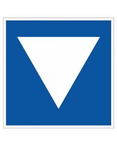 Scheepvaartbord E.5.8 / Toestemming ligplaats te nemen (ankeren en meren) uitsluitend voor andere schepen dan duwvaart die geen blauwe kegels of lichten behoeven te voeren, aan de zijde van de vaarweg waar het bord is geplaatst