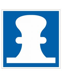 Scheepvaartbord E.7 / Toestemming te meren aan de zijde van de vaarweg waar het bord is geplaatst