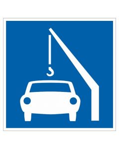 Scheepvaartbord E.7.1 / Toestemming te meren voor het onmiddellijk van of aan boord zetten van een auto