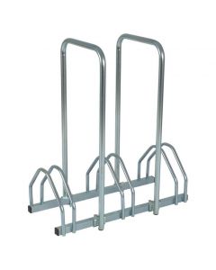 Verzinkt fietsenrek 3 fietsen, face to face schikking, fietsen staan op 1 niveau, met anti-diefstalbeugel, afmeting 72 x 33 x 83 cm (lengte x breedte x hoogte)