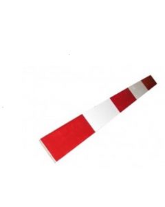 RVS verkeersspiegel met rood/witte rand, 45 x 60 cm