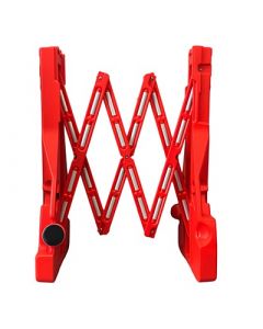 Schaarhek HDPE uittrekbaar tot circa 2,00 meter, kleur rood/wit