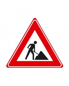 Verkeersbord J16 -Waarschuwing werk in uitvoering