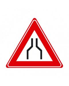 Verkeersbord J17 - Waarschuwing rijbaanversmalling