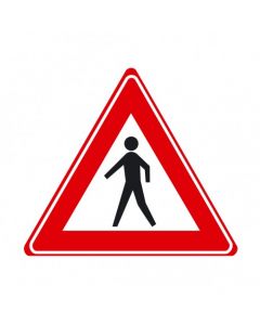 Verkeersbord J23 - Waarschuwing voetgangers