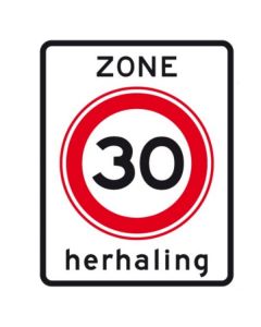 Verkeersbord A01(30)zbh