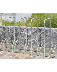 Verzinkt fietsenrek 5 fietsen voorzien van 4 beugels