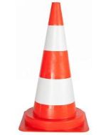 Afzetkegel 75 cm soepel pvc oranje met 2 niet reflecterende banden