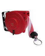 Linthaspel 9 meter x 5 cm, lint rood/wit