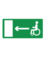 Pictogram Vluchtrichting mindervaliden naar links