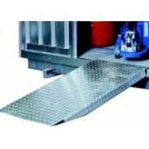 (Container) oprijdrempel aluminium, afmeting 120 x 70 cm