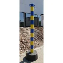 Versterkte kunststof kettingpaal met binnenin aluminium buis