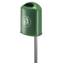 Metalen afvalbak 45 liter kleur groen