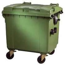 Container 1100 liter vlakke deksel