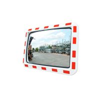 Acryl verkeersspiegel, rand rood/wit geblokt, afmeting 60 x 80 cm