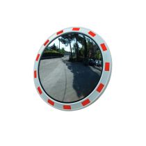 Acryl verkeersspiegel, rand rood/wit geblokt, diameter Ø 80 cm