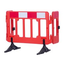 Afzethek kunststof HDPE 200 x 102 cm, omklapbaar, kleur oranje