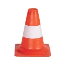 Afzetkegel 20 cm oranje met 1 niet reflecterende witte band