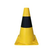 Afzetkegel 30 cm hard kunststof (PE) geel met 1 niet reflecterende band