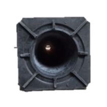 Afzetkegel 75 cm PVC volledig reflecterend met voet in zwart gevulkaniseerd rubber