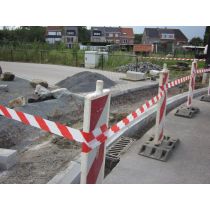 Afzetlint standaard 500 meter x 8 cm, geel/zwart