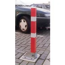 Anti-parkeerpaal rood/wit zonder betonpoer