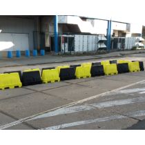 Barrier kunststof 100 x 40 x 60 cm, kleur geel