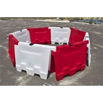 Barrier kunststof 100 x 40 x 80 cm, kleur rood