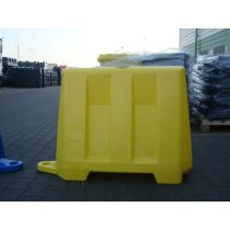 Barrier kunststof 110 x 40 x 81 cm, kleur geel
