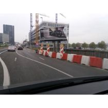 Barrier kunststof 110 x 40 x 81 cm, kleur wit