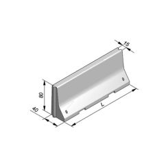 Betonnen barrier 100 cm, bodembreedte 40 cm, enkelzijdig