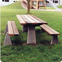 Betonnen zitbank picknickset