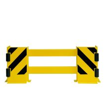 Black Bull rek- en hoekbeschermer met geleiderollen (B) - 170/210 x 50 x 19 cm - zwart/geel