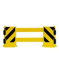Black Bull rek- en hoekbeschermer met geleiderollen (B) - 170/210 x 50 x 19 cm - zwart/geel