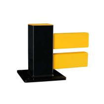 Black Bull vangrail Hybride - stalen eind/begin paal - zwart gecoat