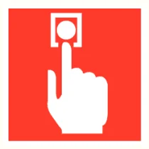 Brandalarmknop