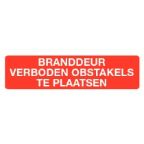 Branddeur verboden obstakels te plaatsen
