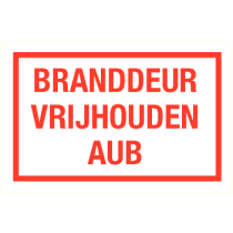 Branddeur vrijhouden aub