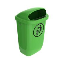 Buiten afvalbak DIN-PK, 50 liter, kleur groen