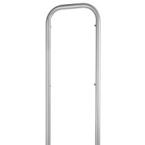 Buitenafvalbak gepoedercoated aluminium met pushklep, inhoud 50 liter, kleur zwart/grijs