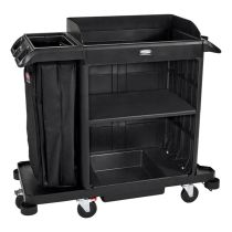 Compact Housekeeping Cart, Rubbermaid – zwart