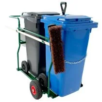 Containerkar compleet met 2 x 120 liter container en accessoires