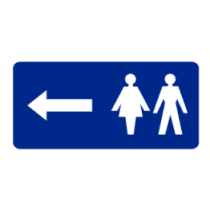 Dames- en herentoilet links