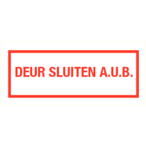 Deur sluiten a.u.b.