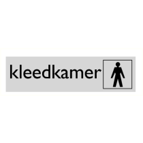 Deurbordje "Heren kleedkamer", 165 x 45 mm, alu-look