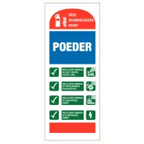 Deze brandblusser bevat poeder