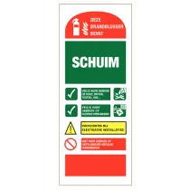 Deze brandblusser bevat schuim